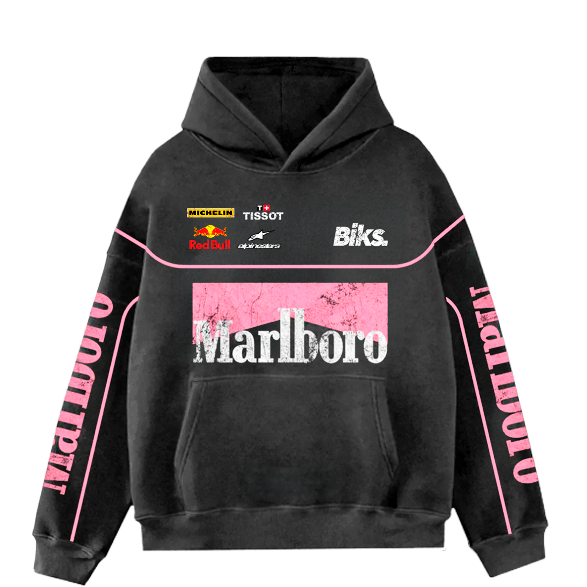 marlboro cigarettes hoodie Marlboro Pink Racing Hoodie – BIKS